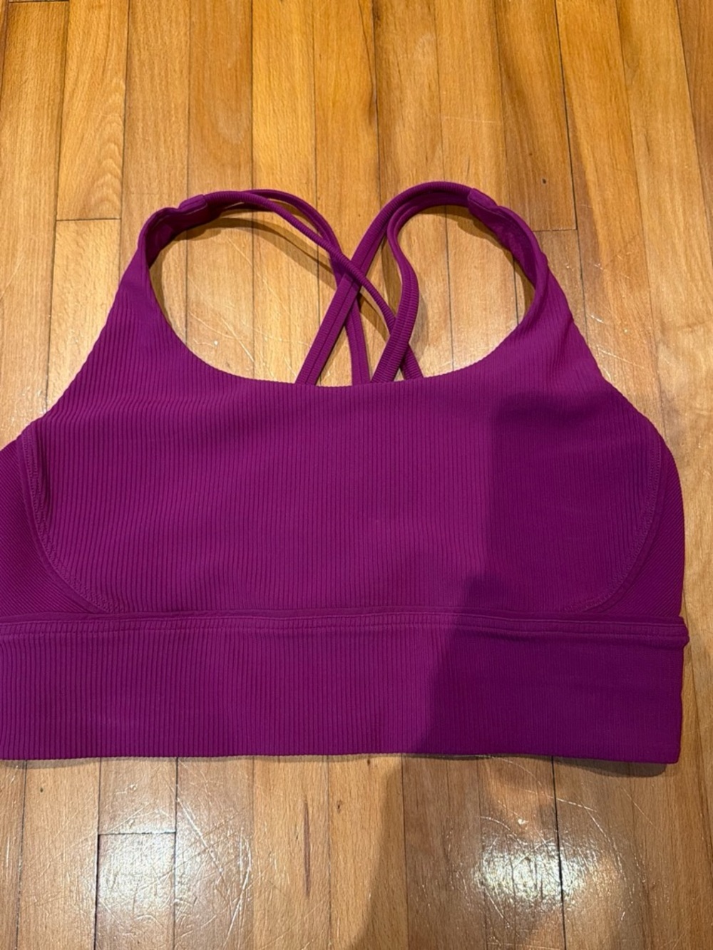 lululemon athletica Ribbed Strappy Sports Bra - Plum